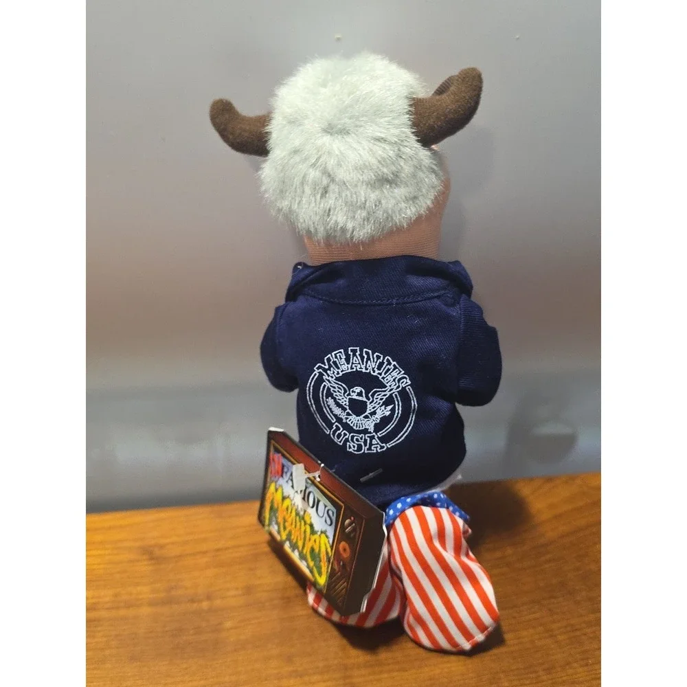 BULL CLINTON‎ plush Famous Meanies NWT beanbag toy 1998 President Bill satire